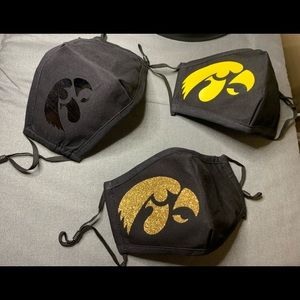 Iowa Hawkeye face mask -adjustable reusable